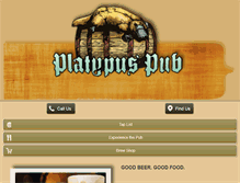 Tablet Screenshot of platypuspubbend.com